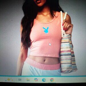 Peachy Playboy Top (Add The Shorts For The Look)